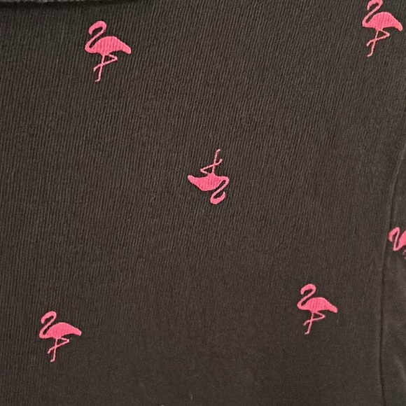 Men’s pink flamingo, black polo shirt, size S - Picture 4 of 5